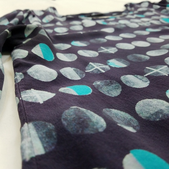 Anthropologie Moonphase silk blouse cutout blue S - Picture 7 of 8